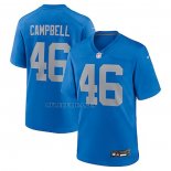 Camiseta NFL Game Detroit Lions Jack Campbell Azul Gris