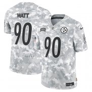 Camiseta NFL Limited Pittsburgh Steelers T.J. Watt 2024 Salute To Service Gris