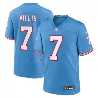 Camiseta NFL Game Tennessee Titans Malik Willis Throwback Alterno Azul