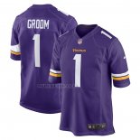 Camiseta NFL Game Minnesota Vikings Number 1 Groom Violeta