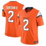 Camiseta NFL Limited Denver Broncos Patrick Surtain II Vapor F.U.S.E. Naranja