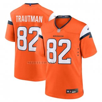 Camiseta NFL Game Denver Broncos Adam Trautman Naranja Blanco