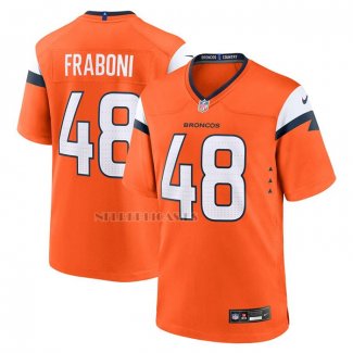 Camiseta NFL Game Denver Broncos Mitchell Fraboni Naranja Blanco