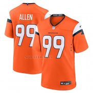 Camiseta NFL Game Denver Broncos Zach Allen Naranja Blanco