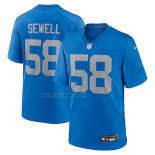 Camiseta NFL Game Detroit Lions Penei Sewell Azul Gris