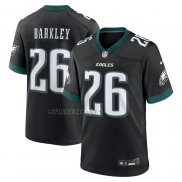 Camiseta NFL Game Philadelphia Eagles Saquon Barkley Alterno Negro