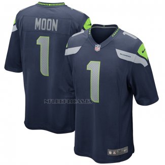 Camiseta NFL Game Seattle Seahawks Warren Moon Retired Azul