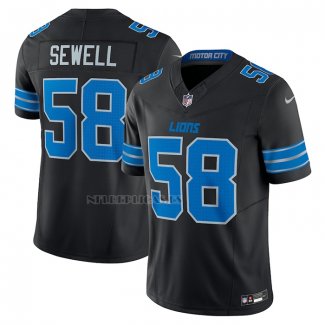 Camiseta NFL Limited Detroit Lions Penei Sewell Vapor F.U.S.E. Alterno Negro