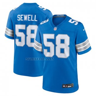 Camiseta NFL Game Detroit Lions Penei Sewell Azul2