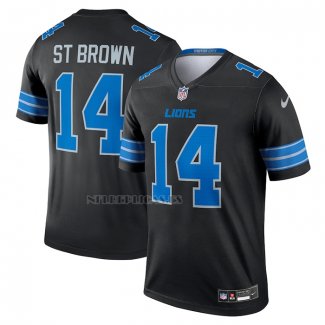 Camiseta NFL Legend Detroit Lions Amon-Ra St. Brown Negro