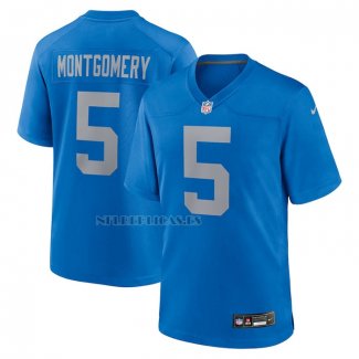 Camiseta NFL Game Detroit Lions David Montgomery Alterno Azul