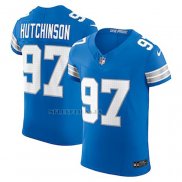 Camiseta NFL Elite Detroit Lions Aidan Hutchinson Vapor F.U.S.E. Azul