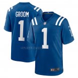 Camiseta NFL Game Indianapolis Colts Number 1 Groom Azul