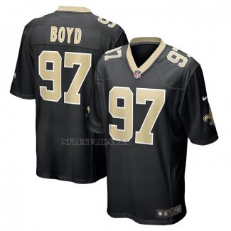 Camiseta NFL Game New Orleans Saints Khristian Boyd Negro