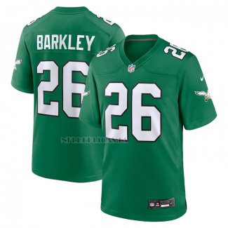 Camiseta NFL Game Philadelphia Eagles Saquon Barkley Alterno Verde