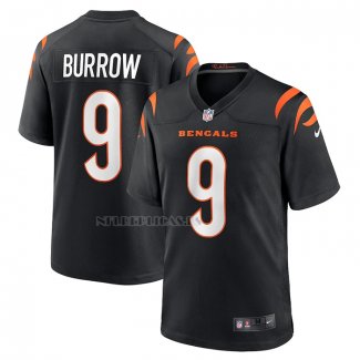 Camiseta NFL Game Cincinnati Bengals Joe Burrow Negro