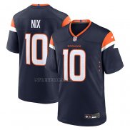 Camiseta NFL Game Denver Broncos Bo Nix Alterno Azul