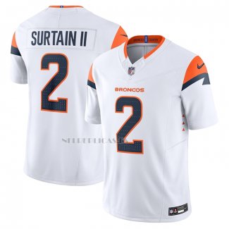 Camiseta NFL Limited Denver Broncos Patrick Surtain II Vapor F.U.S.E. Blanco