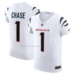 Camiseta NFL Elite Cincinnati Bengals Ja Marr Chase Vapor F.U.S.E. Blanco
