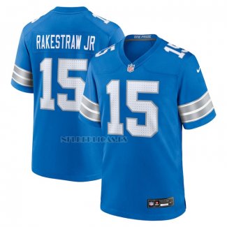 Camiseta NFL Game Detroit Lions Ennis Rakestraw Jr. Azul Blanco