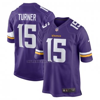 Camiseta NFL Game Minnesota Vikings Dallas Turner 2024 NFL Draft First Round Pick Violeta