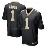Camiseta NFL Game New Orleans Saints Number 1 Groom Negro