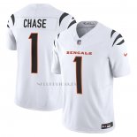 Camiseta NFL Limited Cincinnati Bengals Ja Marr Chase Vapor F.U.S.E. Blanco