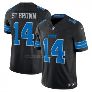 Camiseta NFL Limited Detroit Lions Amon-Ra St. Brown 2nd Alterno Vapor F.U.S.E. Negro