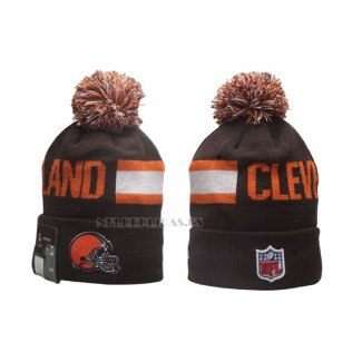 Gorro Beanie Cleveland Browns Sideline Marron Naranja