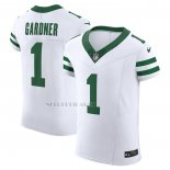 Camiseta NFL Elite New York Jets Ahmad Sauce Gardner Alterno Vapor F.U.S.E. Blanco