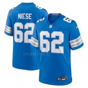 Camiseta NFL Game Detroit Lions Michael Niese Azul Blanco