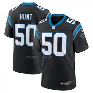 Camiseta NFL Game Carolina Panthers Robert Hunt Negro