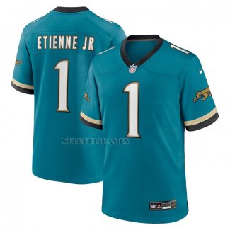 Camiseta NFL Game Jacksonville Jaguars Travis Etienne Jr Prowler Throwback Verde