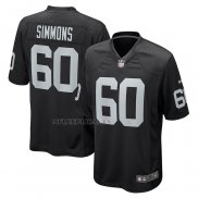 Camiseta NFL Game Las Vegas Raiders Jordan Simmons Negro