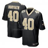 Camiseta NFL Game New Orleans Saints Zander Horvath Negro