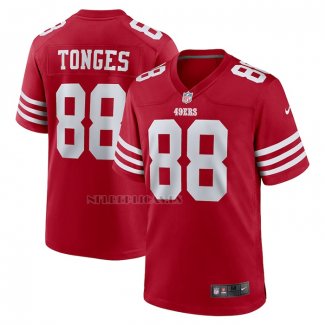 Camiseta NFL Game San Francisco 49ers Jake Tonges Rojo