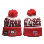 Gorro Beanie San Francisco 49ers Rojo Sideline Blanco