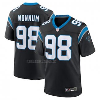 Camiseta NFL Game Carolina Panthers D.J. Wonnum Negro