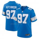Camiseta NFL Game Detroit Lions Aidan Hutchinson Azul