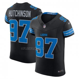 Camiseta NFL Elite Detroit Lions Aidan Hutchinson Alterno Vapor F.U.S.E. Negro